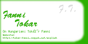 fanni tokar business card